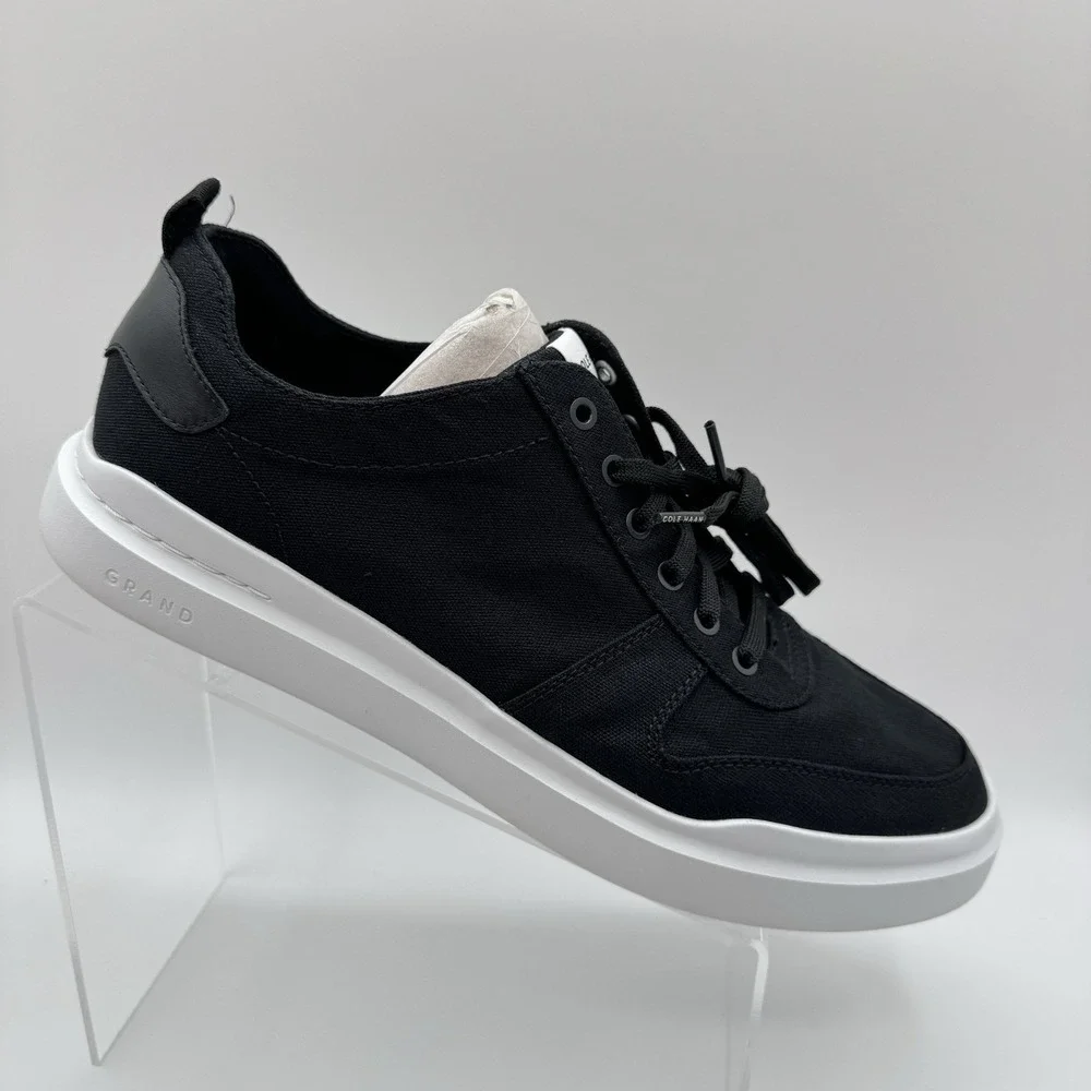 Cole Haan GrandPro Rally Canvas Court Sneaker Men's 11 M Black White